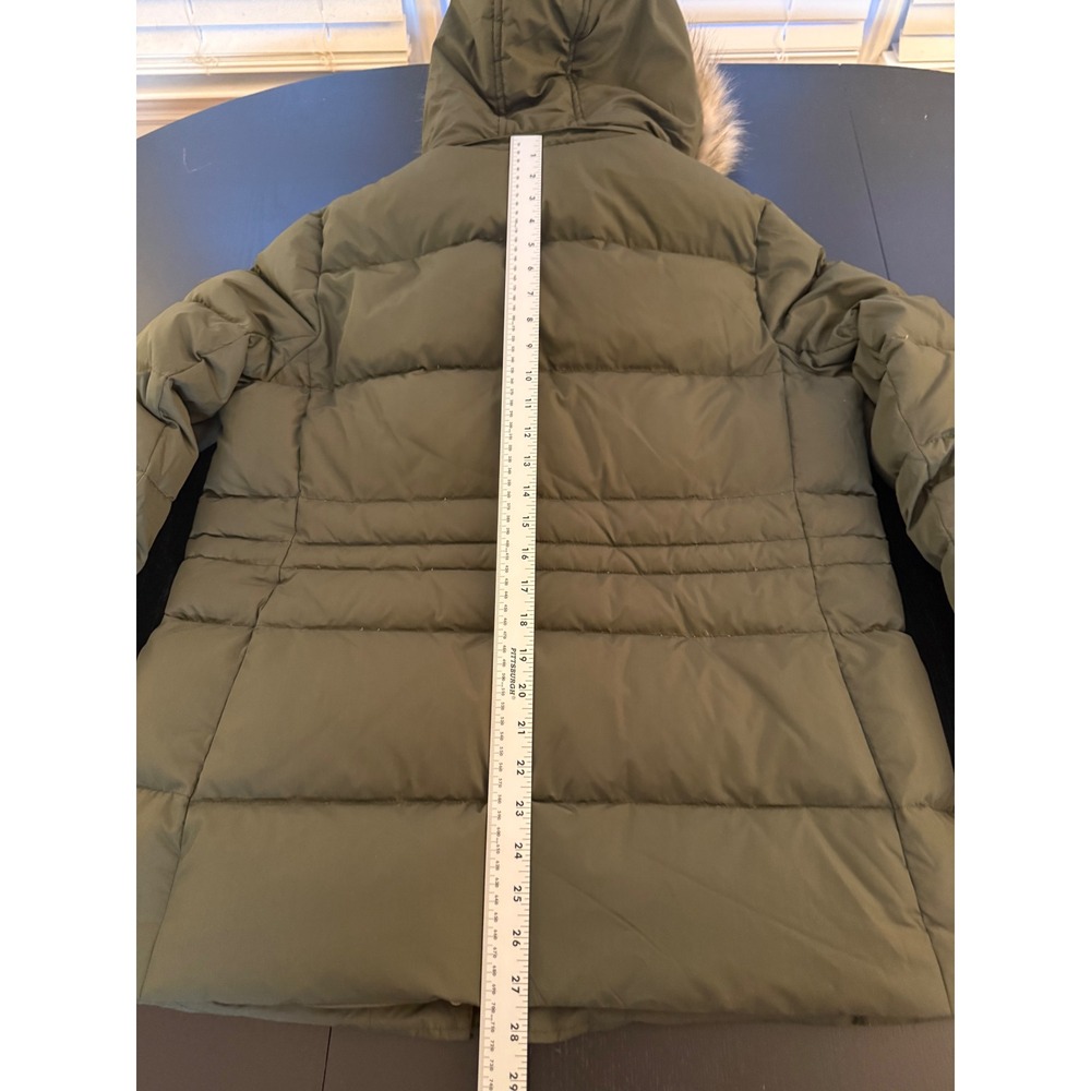 Ralph Lauren Down Parka Womens L Olive Green Hooded Full-Zip Winter Coat Jacket - Picture 12 of 16